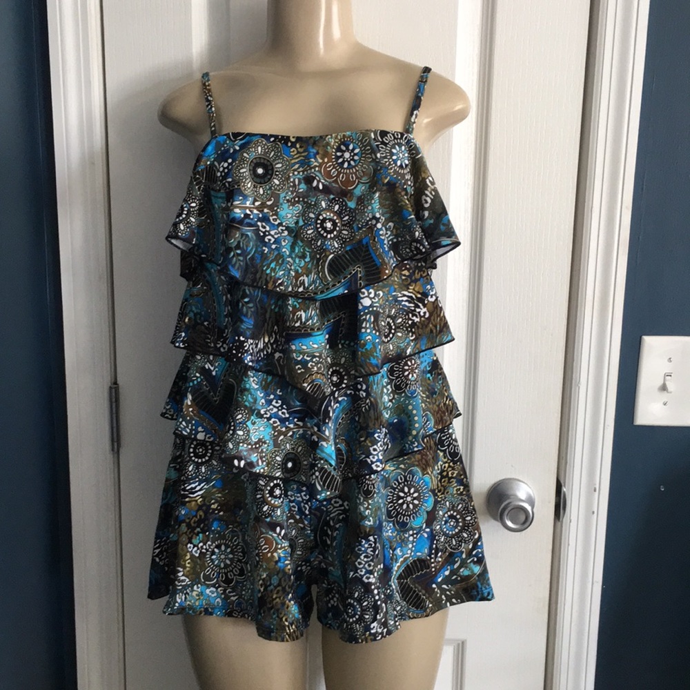 Fit 4u one piece swim romper size 10